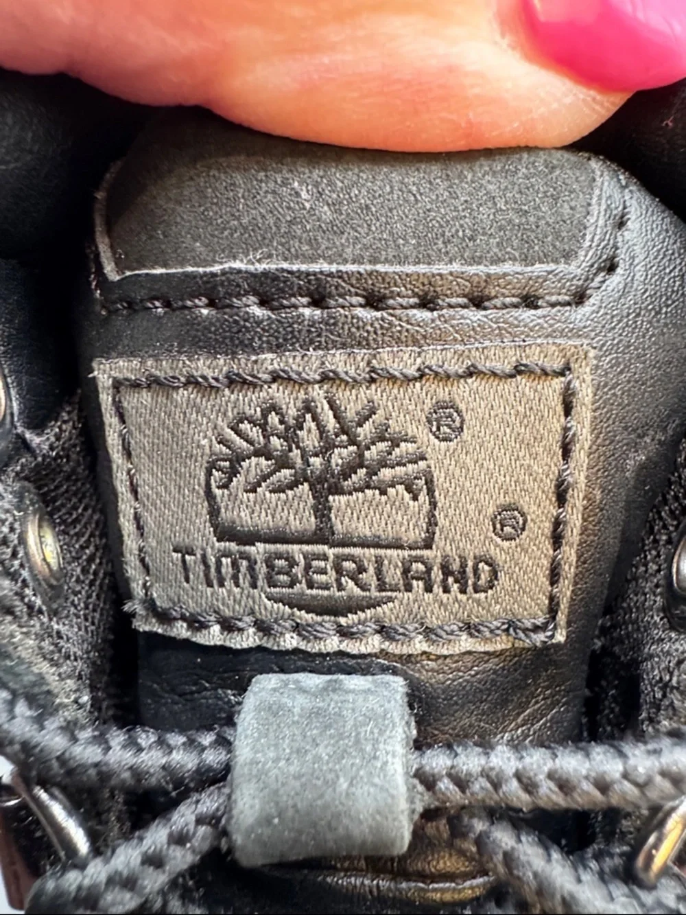 Timberland Kids Black Lace-Up Outdoor Boot, size 5